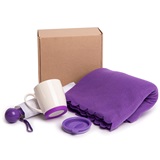 Набор подарочный SPRING WIND: плед, складной зонт, кружка с крышкой, коробка, фиолетовый