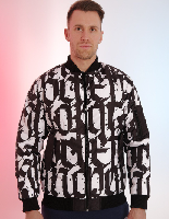 Куртка-бомбер Форд на синтепоне унисекс, с полной запечаткой