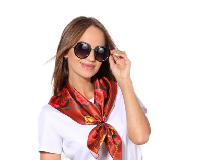 Платок Шанель 70х70 см, с полной запечаткой Платок Шанель 70х70 см, с полной запечаткой