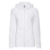 Толстовка без начеса "Ladies Lightweight Hooded Sweat", белый, XS, 80% х/б 20% полиэстер, 240 г/м2