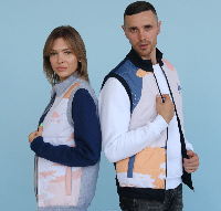 Жилет Холли из футера со стежкой унисекс, с частичной запечаткой Жилет Холли из футера со стежкой унисекс, с частичной запечаткой