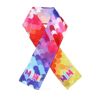 Шарф однослойный детский 10х90 см, с полной запечаткой