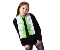 Шарф двухслойный детский 10х100 см, с полной запечтакой