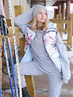 Жилет Морган с подкладом из лебяжьего пуха унисекс, с полной запечаткой Жилет Морган с подкладом из лебяжьего пуха унисекс, с полной запечаткой