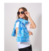 Платок Шанель 30х140 см, с полной запечаткой Платок Шанель 30х140 см, с полной запечаткой