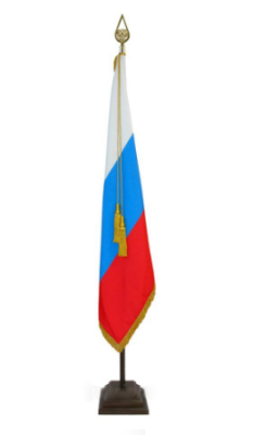 Кабинетный флагшток деревянный с основанием Пирамида (бук) 1 шток 2,5 м