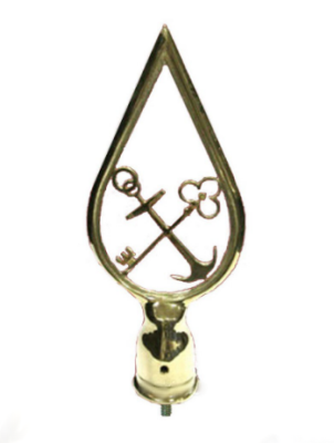 Навершие металлическое с гербом Ленинградской области