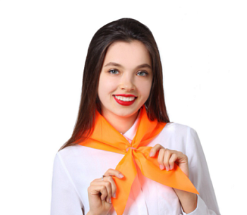 Косынка Лолла из шелка расцвечивания 65х65х95, однотонная Косынка Лолла из шелка расцвечивания 65х65х95, однотонная