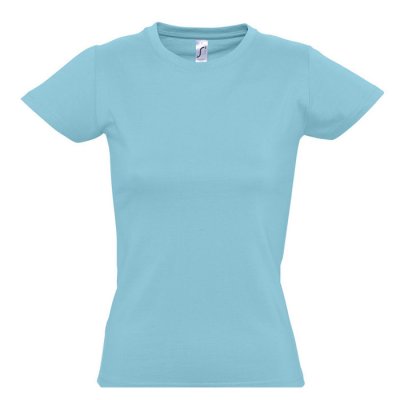 Футболка женская IMPERIAL WOMEN, бирюзовый_2XL, 100% х/б, 190 г/м2