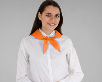 Косынка Лолла из шелка расцвечивания 70х70х100, однотонная Косынка Лолла из шелка расцвечивания 70х70х100, однотонная